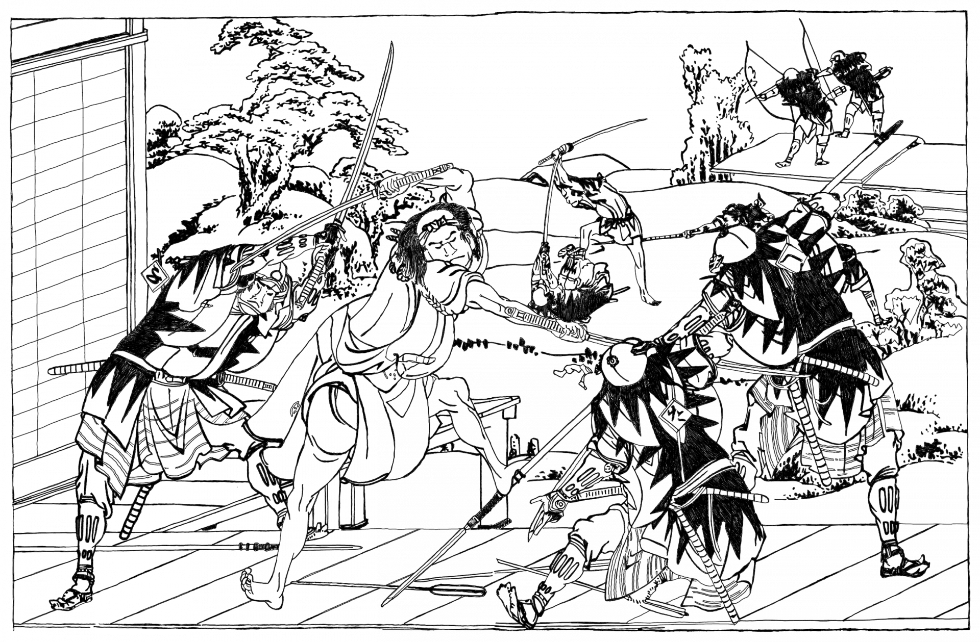 「『両国まちあるき瓦版』編集長」墨田区産業観光部観光課・大西俊明課長による直筆イラスト