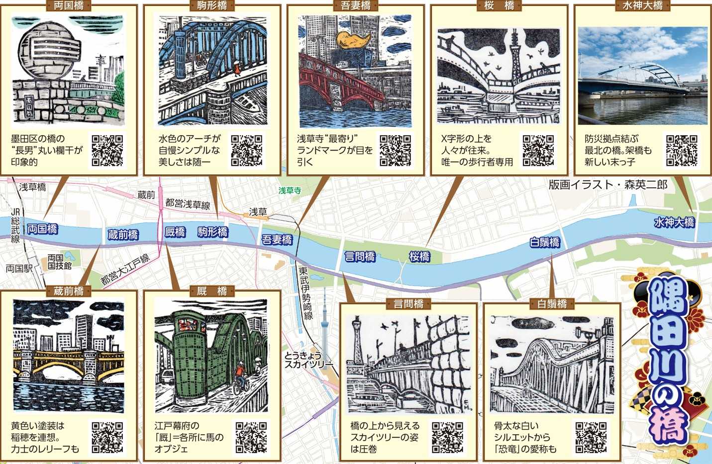 墨田区「隅田川に架かる橋」特集マップ